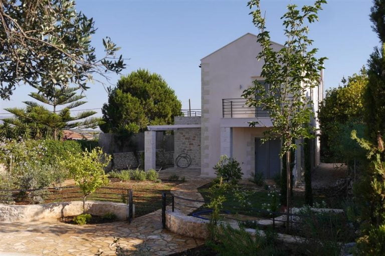 Garden borders surrounding the house