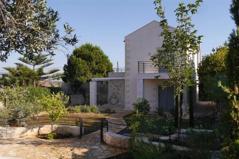 Garden borders surrounding the house