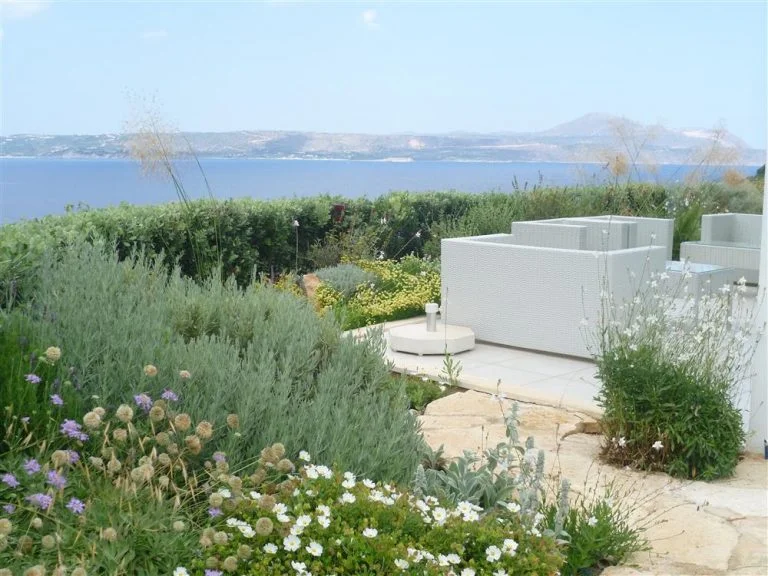 Sitting area with sea views